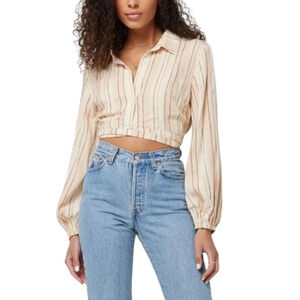 L*Space Play It Cool Top in Sunsoaked Stripe NWT Size Medium